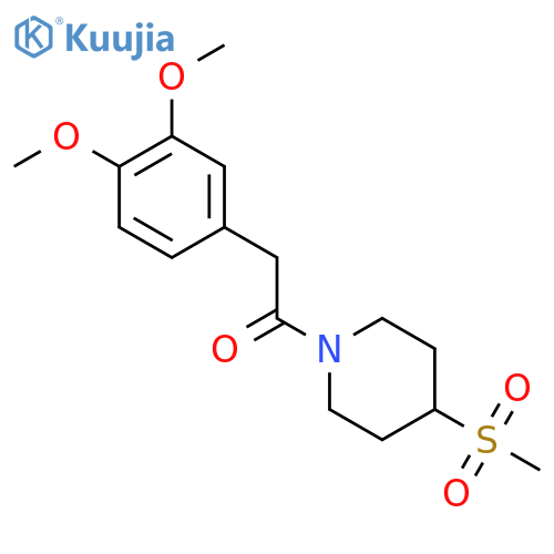 2-(3,4-dimethoxyphenyl)-1-(4-methanesulfonylpiperidin-1-yl)ethan-1-one structure