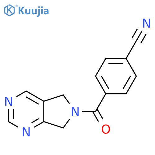 4-{5H,6H,7H-pyrrolo[3,4-d]pyrimidine-6-carbonyl}benzonitrile structure