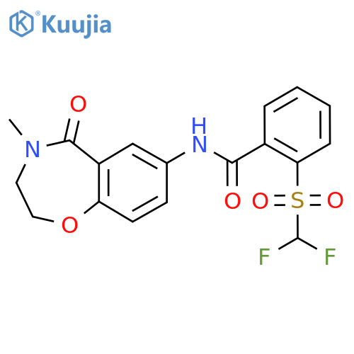 2-difluoromethanesulfonyl-N-(4-methyl-5-oxo-2,3,4,5-tetrahydro-1,4-benzoxazepin-7-yl)benzamide structure
