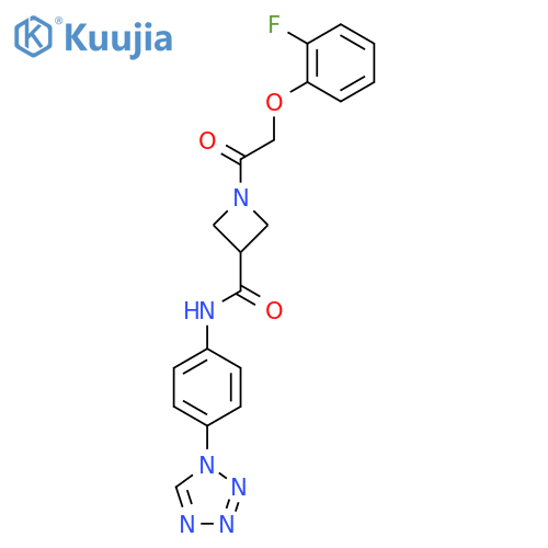 1-2-(2-fluorophenoxy)acetyl-N-4-(1H-1,2,3,4-tetrazol-1-yl)phenylazetidine-3-carboxamide structure