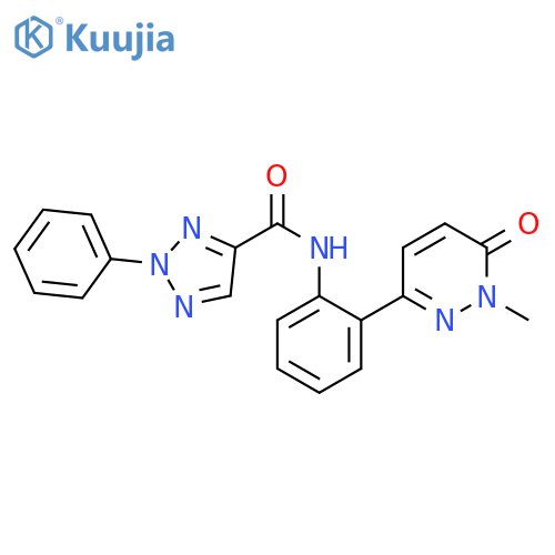 N-2-(1-methyl-6-oxo-1,6-dihydropyridazin-3-yl)phenyl-2-phenyl-2H-1,2,3-triazole-4-carboxamide structure