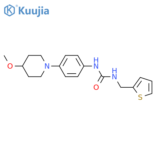 1-[4-(4-methoxypiperidin-1-yl)phenyl]-3-[(thiophen-2-yl)methyl]urea structure