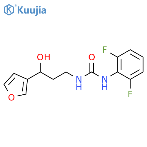 1-(2,6-difluorophenyl)-3-3-(furan-3-yl)-3-hydroxypropylurea structure