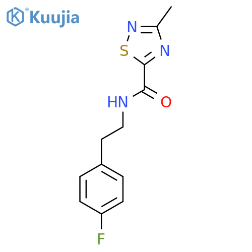 N-2-(4-fluorophenyl)ethyl-3-methyl-1,2,4-thiadiazole-5-carboxamide structure