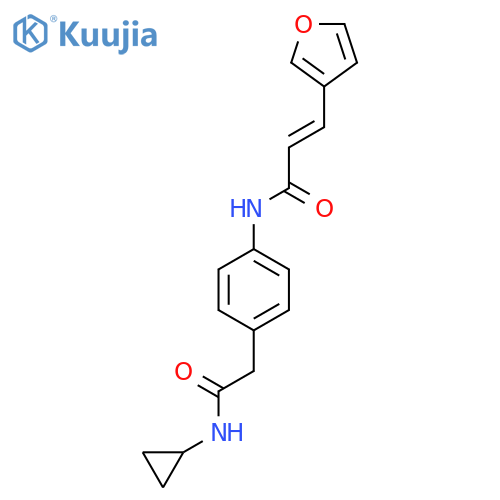 (2E)-N-{4-[(cyclopropylcarbamoyl)methyl]phenyl}-3-(furan-3-yl)prop-2-enamide structure