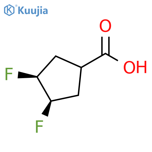 cis-3,4-difluorocyclopentane-1-carboxylic acid structure