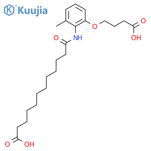 Dodecanoic acid,12-[[2-(3-carboxypropoxy)-6-methylphenyl]amino]-12-oxo- structure