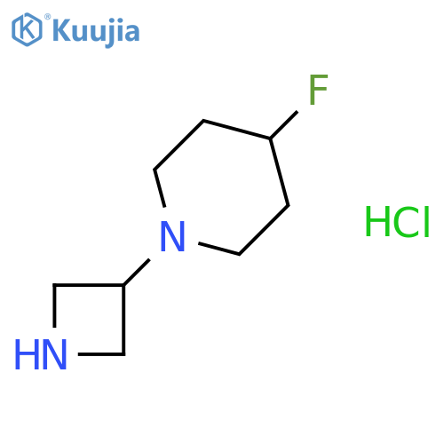 1-(Azetidin-3-yl)-4-fluoropiperidine hydrochloride structure