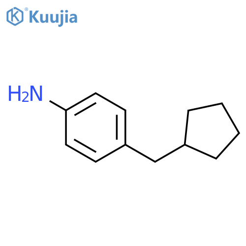 Benzenamine, 4-(cyclopentylmethyl)- structure