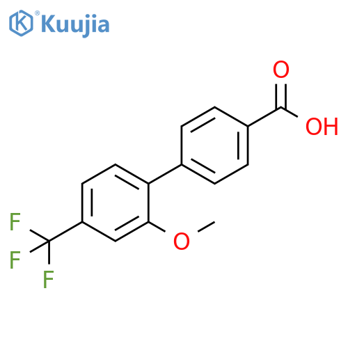 [1,1'-Biphenyl]-4-carboxylic acid, 2'-methoxy-4'-(trifluoromethyl)- structure