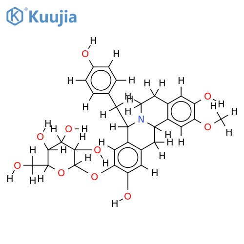 O10-beta-Glucopyranoside-8-(4-Hydroxybenzyl)-2-methoxy-3,10,11-berbintriol structure