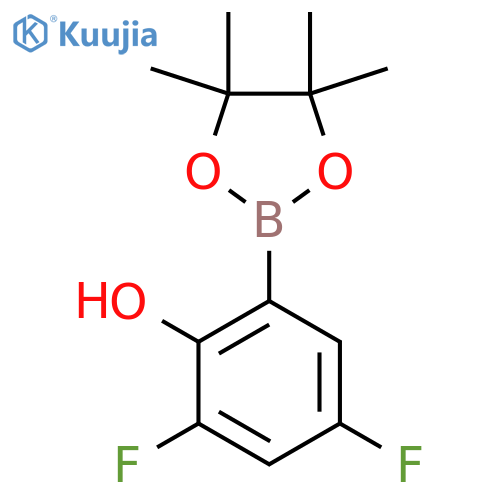 2,4-Difluoro-6-(4,4,5,5-tetramethyl-1,3,2-dioxaborolan-2-YL)phenol structure