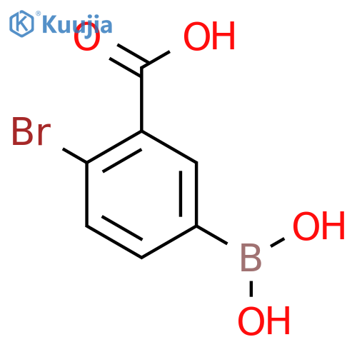 4-Bromo-3-carboxyphenylboronic acid structure