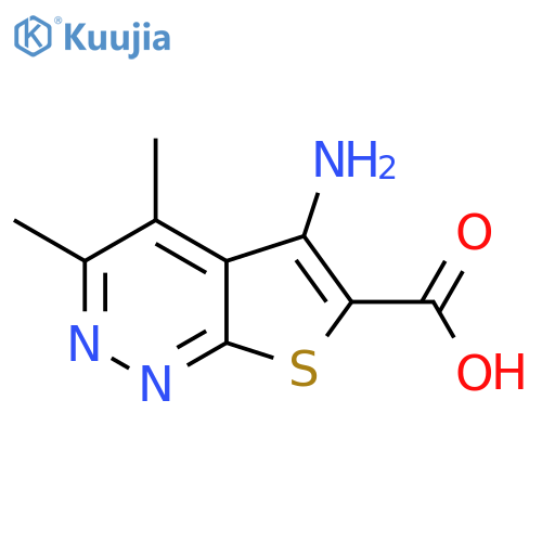 5-Amino-3,4-dimethylthieno[2,3-c]pyridazine-6-carboxylic acid structure