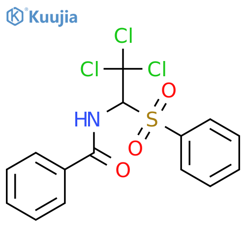Benzamide, N-[2,2,2-trichloro-1-(phenylsulfonyl)ethyl]- structure