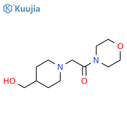 2-[4-(hydroxymethyl)piperidin-1-yl]-1-(morpholin-4-yl)ethan-1-one structure