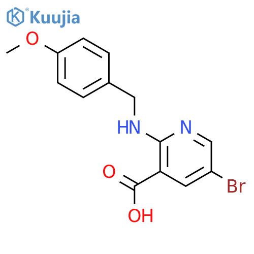 5-Bromo-2-((4-methoxybenzyl)amino)nicotinic acid structure