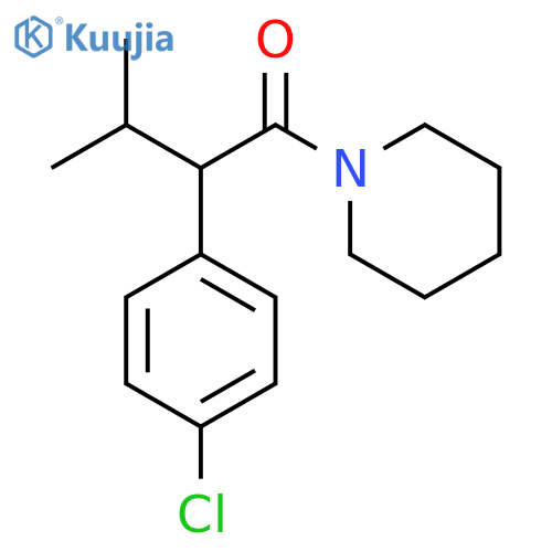 2-(4-chlorophenyl)-3-methyl-1-(piperidin-1-yl)butan-1-one structure
