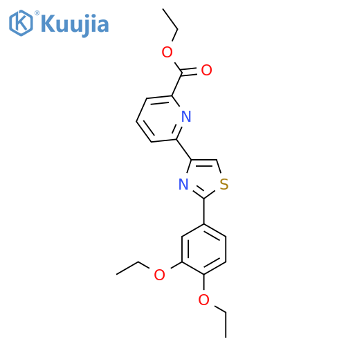 Ethyl 6-(2-(3,4-diethoxyphenyl)thiazol-4-yl)picolinate structure