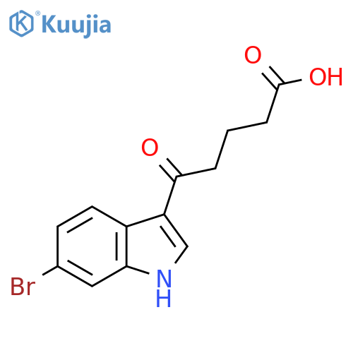 5-(6-bromo-1H-indol-3-yl)-5-oxopentanoic acid structure