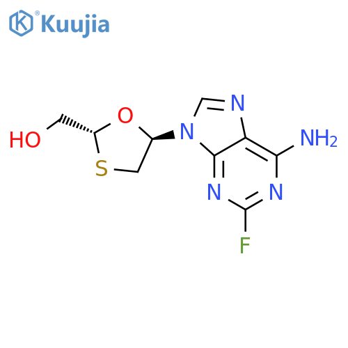 1,3-Oxathiolane-2-methanol,5-(6-amino-2-fluoro-9H-purin-9-yl)-, (2R-trans)- (9CI) structure