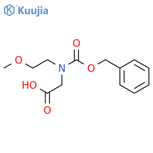2-{(benzyloxy)carbonyl(2-methoxyethyl)amino}acetic acid structure