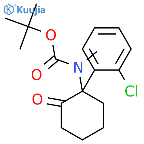 tert-butyl N-1-(2-chlorophenyl)-2-oxocyclohexyl-N-methylcarbamate structure