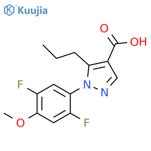 1-(2,5-difluoro-4-methoxyphenyl)-5-propyl-1H-pyrazole-4-carboxylic acid structure