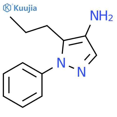 1-phenyl-5-propyl-1H-pyrazol-4-amine structure
