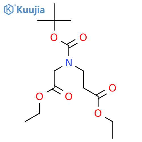 Ethyl 3-(N-tert-Butoxycarbonylethoxycarbonyl)methylaminopropanoate structure