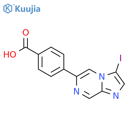 4-(3-Iodoimidazo[1,2-a]pyrazin-6-yl)benzoic acid structure