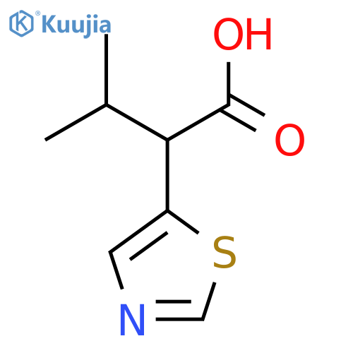 3-methyl-2-(1,3-thiazol-5-yl)butanoic acid structure