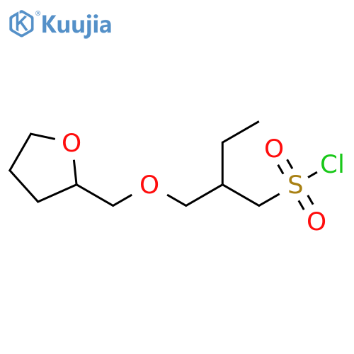 2-{(oxolan-2-yl)methoxymethyl}butane-1-sulfonyl chloride structure