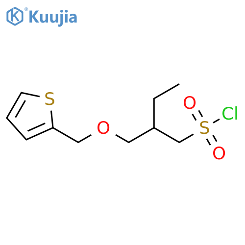 2-{(thiophen-2-yl)methoxymethyl}butane-1-sulfonyl chloride structure