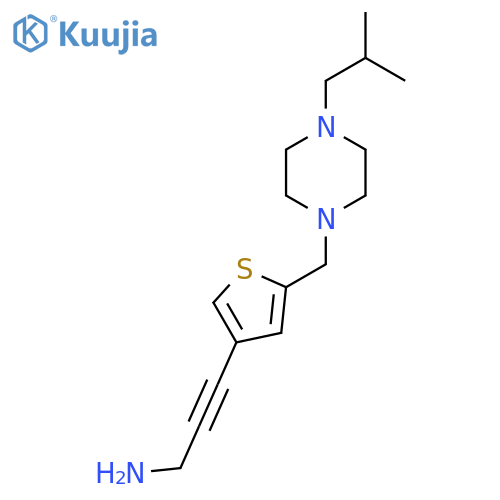 3-(5-{4-(2-methylpropyl)piperazin-1-ylmethyl}thiophen-3-yl)prop-2-yn-1-amine structure