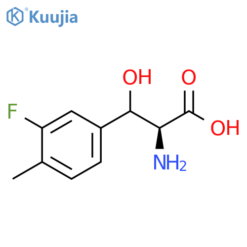 2-amino-3-(3-fluoro-4-methylphenyl)-3-hydroxypropanoic acid structure