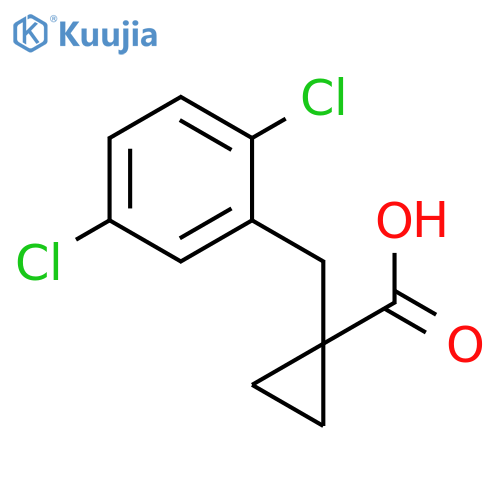 1-(2,5-dichlorophenyl)methylcyclopropane-1-carboxylic acid structure