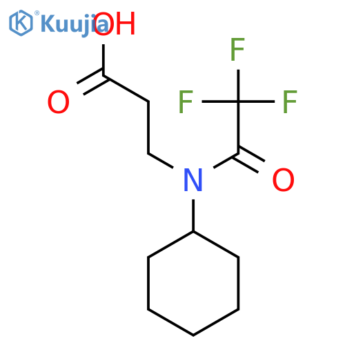 3-(N-cyclohexyl-2,2,2-trifluoroacetamido)propanoic acid structure