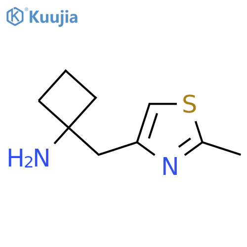 1-(2-methyl-1,3-thiazol-4-yl)methylcyclobutan-1-amine structure