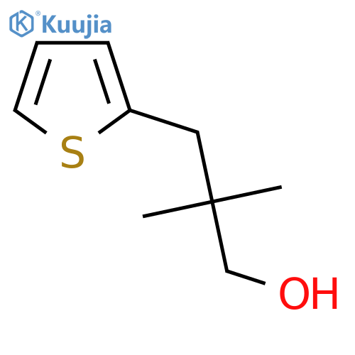 2,2-dimethyl-3-(thiophen-2-yl)propan-1-ol structure