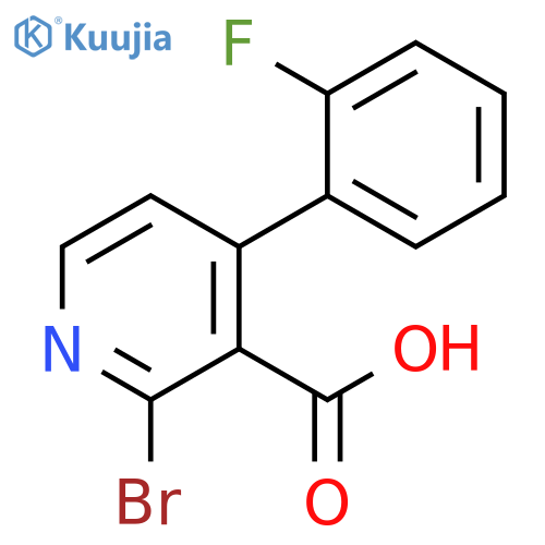 3-Pyridinecarboxylic acid, 2-bromo-4-(2-fluorophenyl)- structure