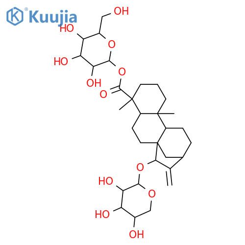 Kaur-16-en-18-oic acid, 15-(α-L-arabinopyranosyloxy)-, β-D-glucopyranosyl ester, (4α,15β)- (9CI) structure