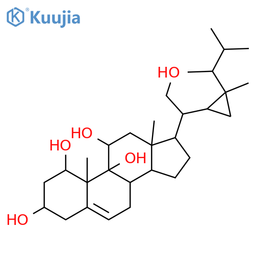 Gorgost-5-ene-1,3,9,11,21-pentol; (1β,3β,9α,11α,24R)-form structure