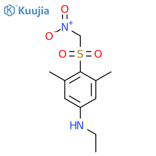 Benzenamine, N-ethyl-3,5-dimethyl-4-[(nitromethyl)sulfonyl]- structure