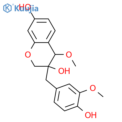 3-(3,4-Dihydroxybenzyl)-3,4,7-chromantriol; (3R,4R)-form, 3',4-Di-Me ether structure