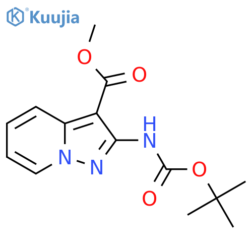 Methyl 2-((tert-butoxycarbonyl)amino)pyrazolo[1,5-a]pyridine-3-carboxylate structure