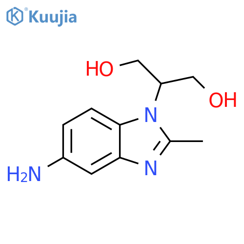 2-(5-amino-2-methyl-1H-1,3-benzodiazol-1-yl)propane-1,3-diol structure