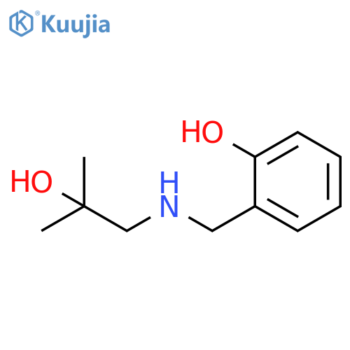 2-{(2-hydroxy-2-methylpropyl)aminomethyl}phenol structure