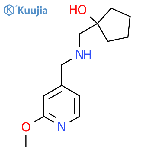 1-({(2-methoxypyridin-4-yl)methylamino}methyl)cyclopentan-1-ol structure