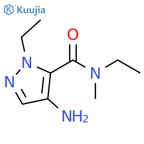 4-amino-N,1-diethyl-N-methyl-1H-pyrazole-5-carboxamide structure